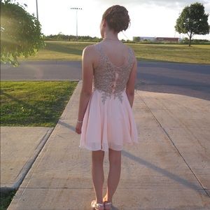 Peachy Pink Graduation dress